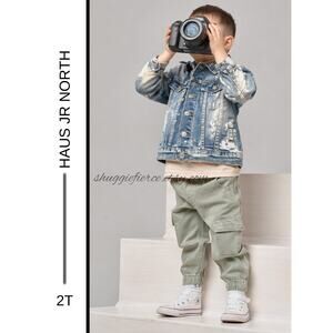 MSRP: $74 | ✨ Haus Jr North Distressed Jacket – Size 2T | Street Style (Unisex)✨